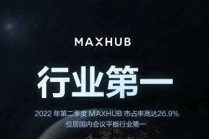 再創(chuàng)佳績(jī)!MAXHUB斬獲2022第二季度國(guó)內(nèi)會(huì)議平板行業(yè)市占率第一